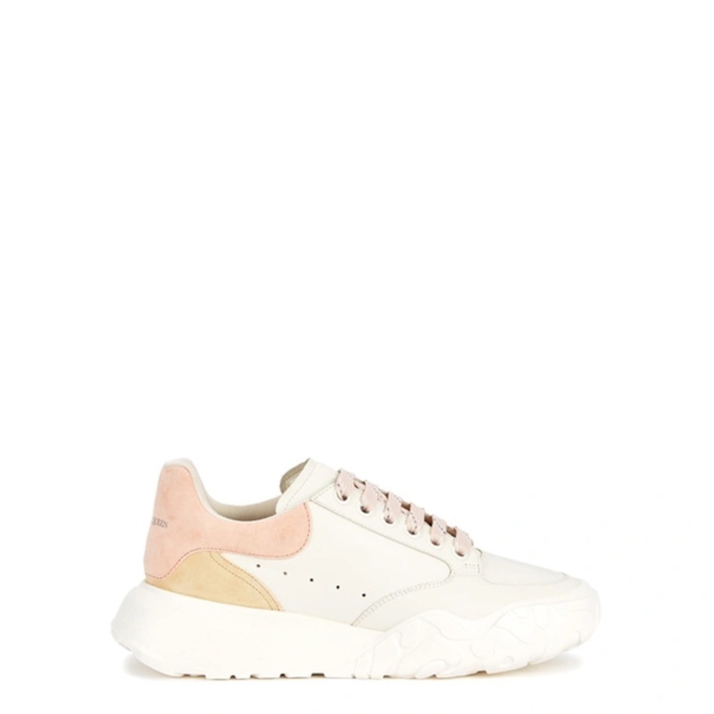 Alexander McQueen White & Pink Court Sneakers